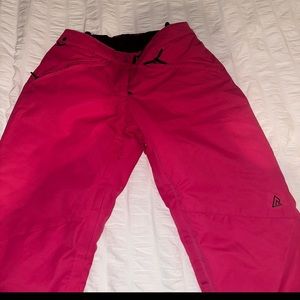 Barley worn pink women’s snow pants